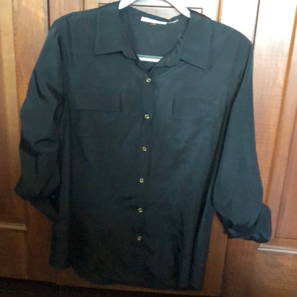 Calvin Klein Black Button Down - Picture 1 of 6